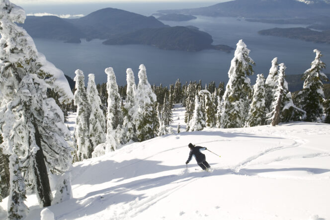 Skier at Cypress Mountain in Vancouver