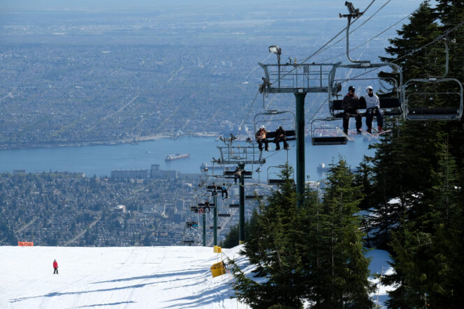 The chairlift at Grouse Mountain in Vancouver