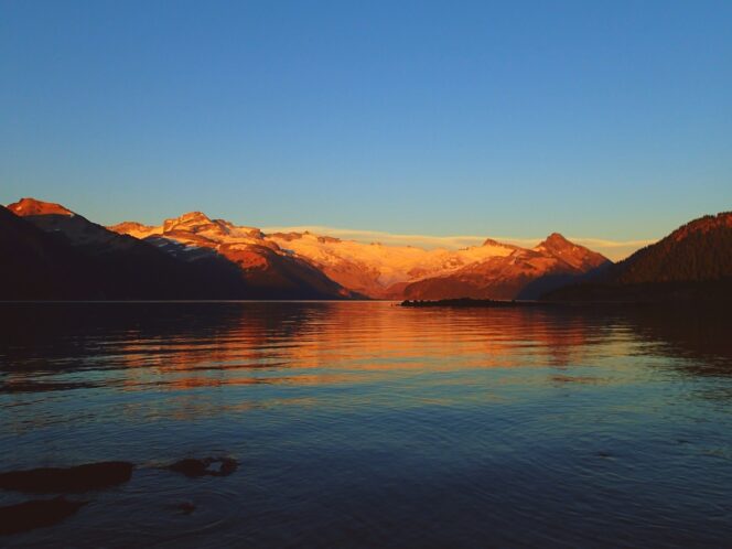 Garibaldi Lake at sunset