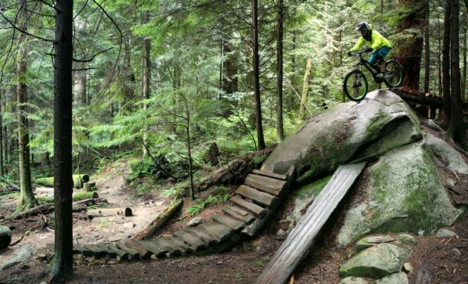 Mountain biking on Mount Seymour near Vancouver