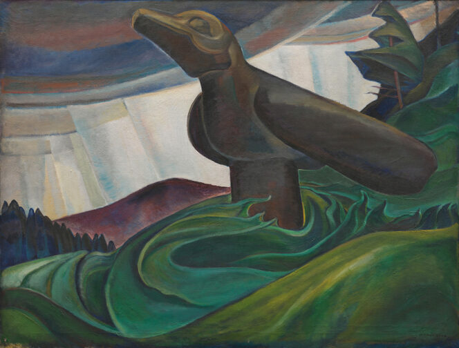 Emily Carr's painting Big Raven at the Vancouver Art Gallery