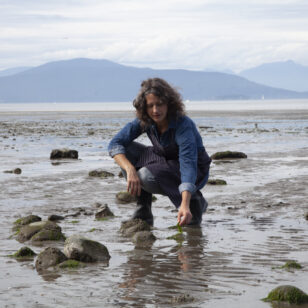 Chef Robin Kort of Swallow Tail Tours foraging on the beach