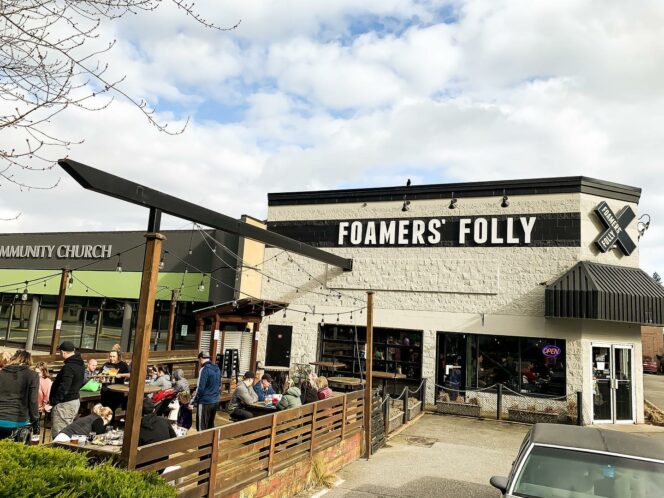 The exterior of Foamers Folly Brewing in Pitt Meadows
