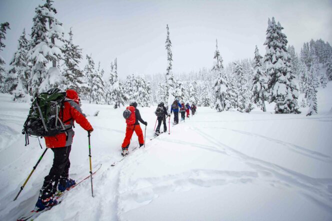 Backcountry skiing intro course in Whistler with Mountain Skills Academy