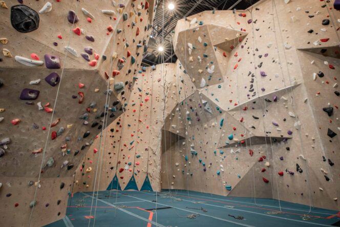 Interior of The Hive: Vancouver Heights climbing gym