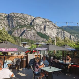Patio at Howe Sound Brewing in Squamish