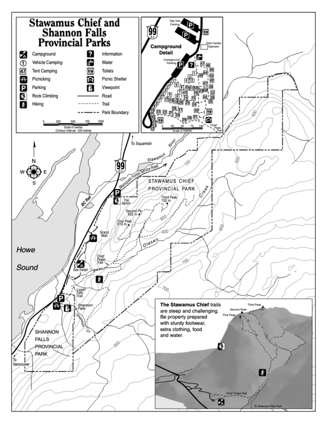 Stawamus Chief Park map