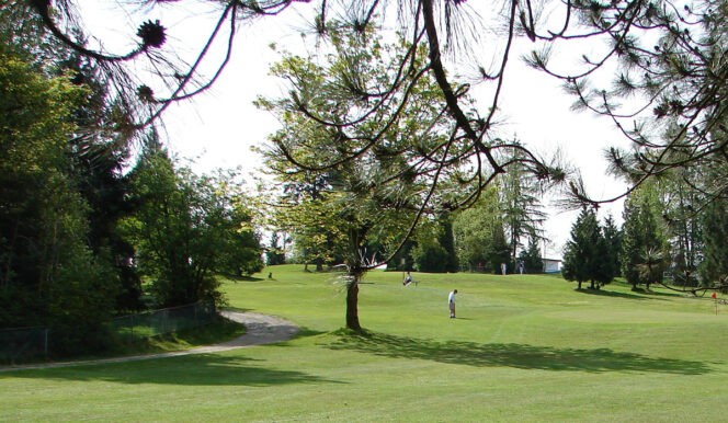 Golfers at Kensington Pitch and Putt in Burnaby
