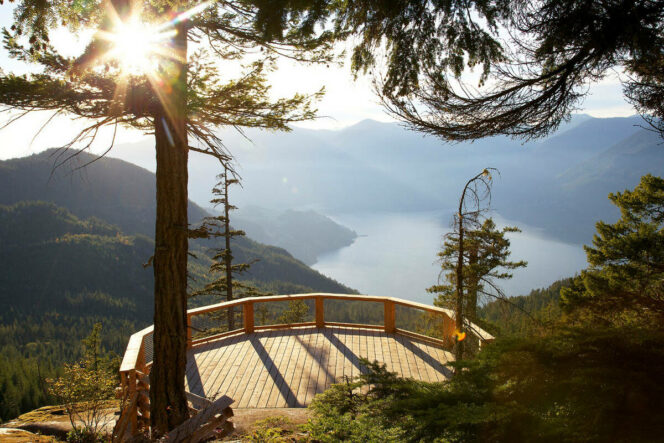 View from easy trails at the Sea to Sky Gondola
