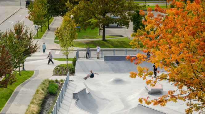 UBC Skate Park in Fall colours