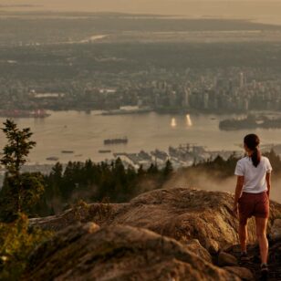 Hiking above Grouse Mountain in Vancouver