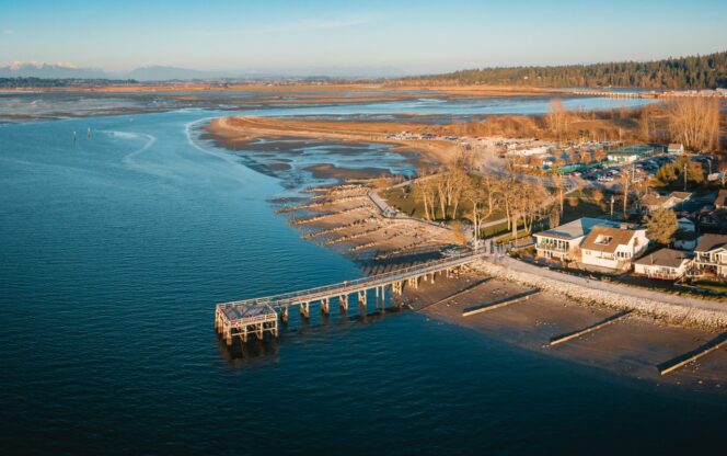 Aerial view of Crescent Beach in Surrey