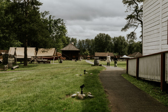 Heritage buildings at Fort Langley National Historic Site