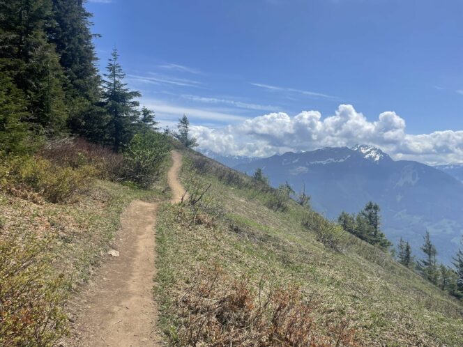 Trail along the ridge of Elk Mountain