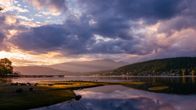 View from Rocky Point Park in Port Moody at Sunset