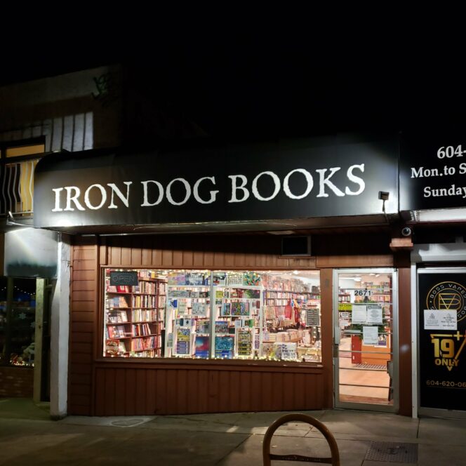 The exterior of Iron Dog Books in Vancouver