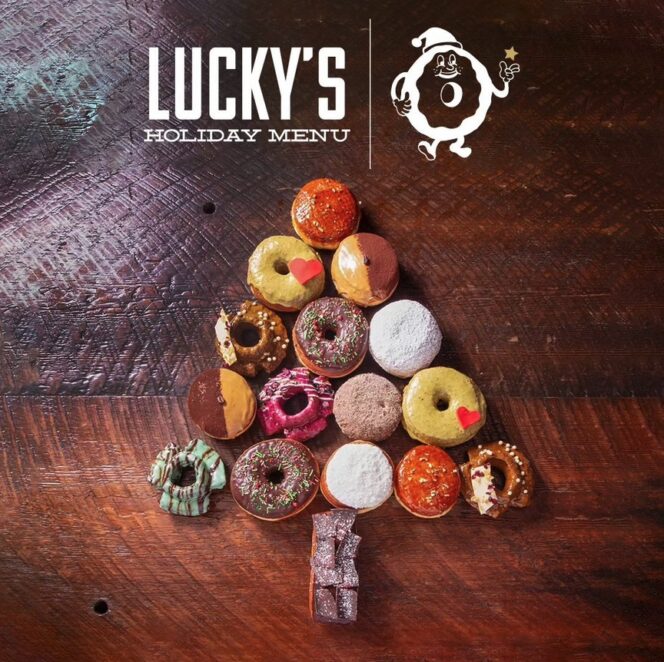 Holiday doughtnuts from Lucky's Doughnuts in Vancouver