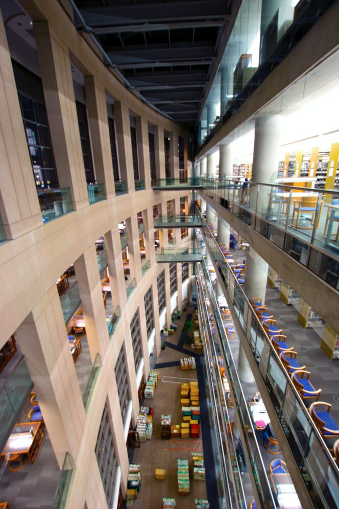 Catwalks inside the Vancouver Central Library