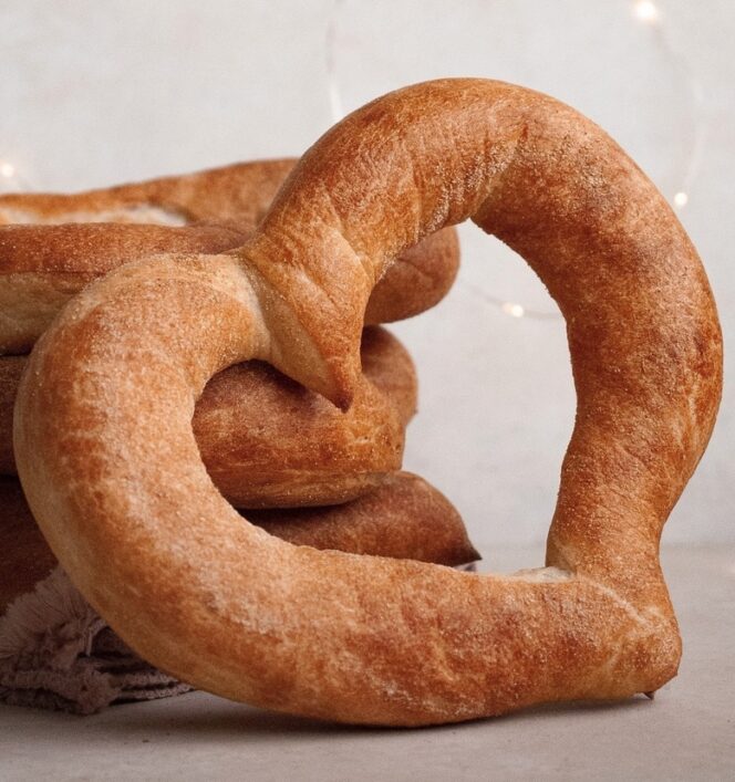 Heart-shaped French baguette from terrabreads