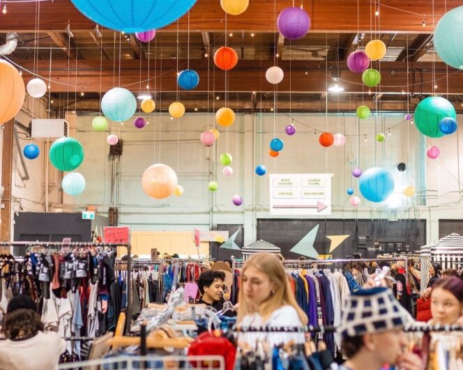 Shoppers browse at the Eastside Flea in Vancouver