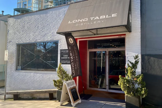 The exterior of Long Table Distillery in Vancouver